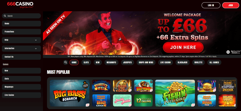 666 Casino screenshot