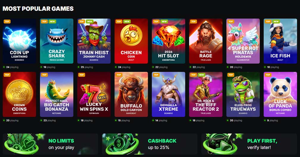 Bet4star casino games screenshot