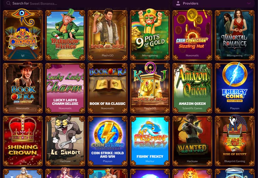 Chanze Casino games screenshot
