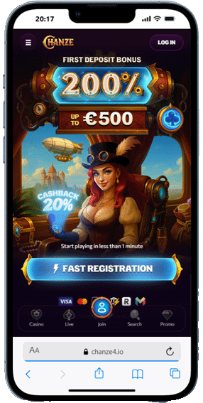 Chanze Casino mobile screenshot