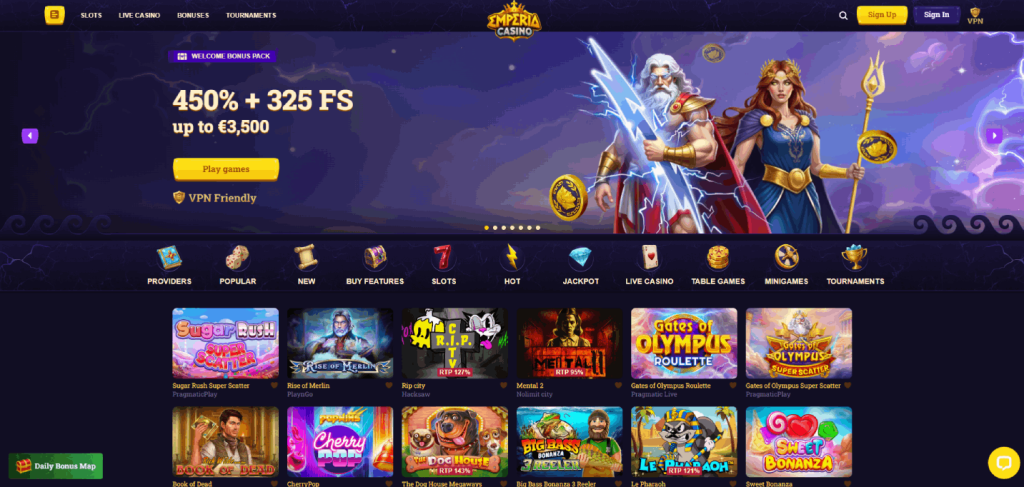 Emperia Casino screenshot