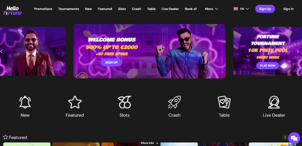 Hello Fortune Casino screenshot