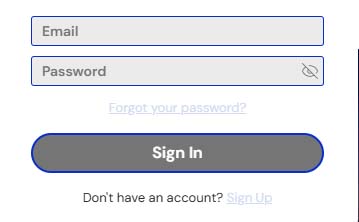 MrThrills casino login screenshot