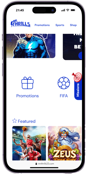 MrThrills casino mobile screenshot