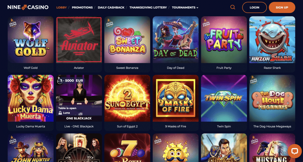 Nine Casino screenshot