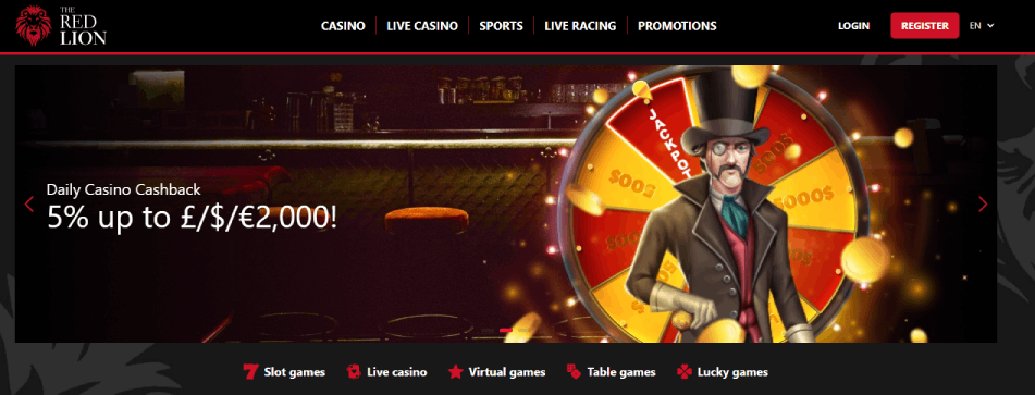 Red Lion Casino screenshot