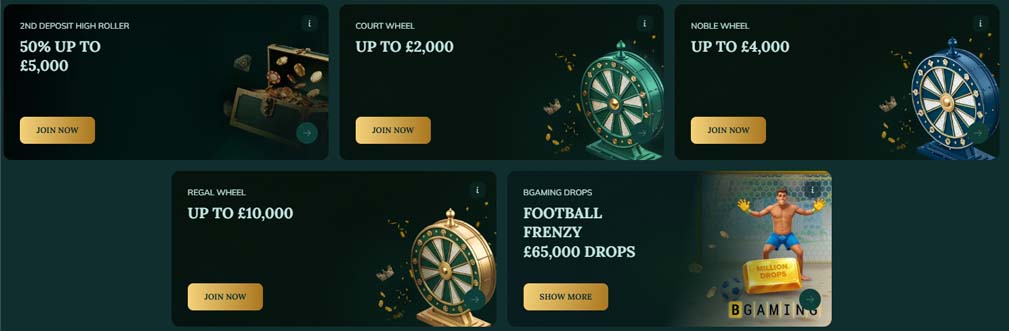 Royalen casino bonuses screenshot