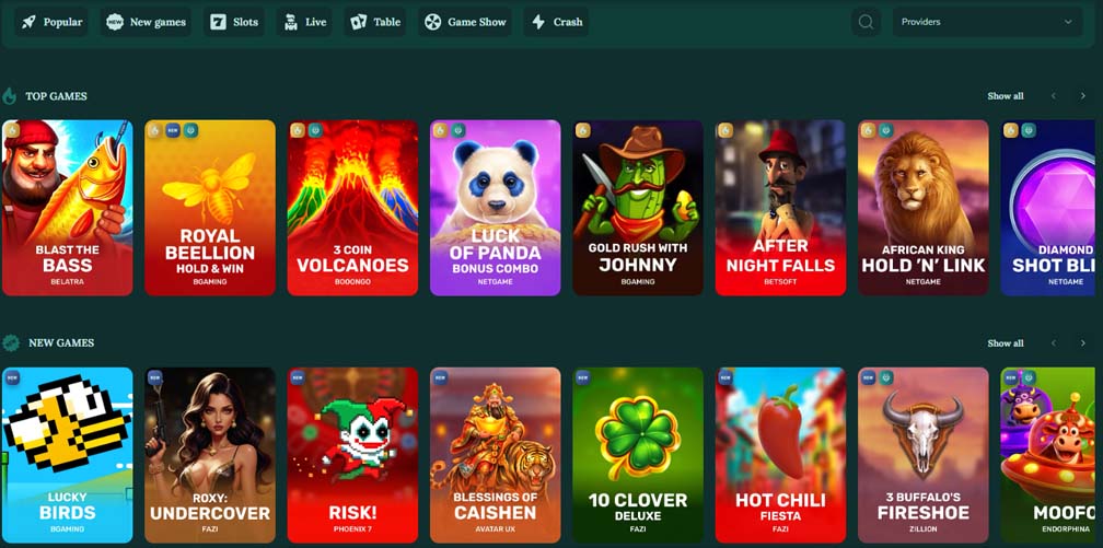 Royalen casino games screenshot