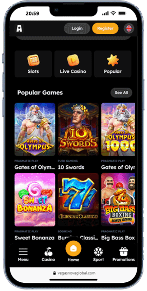 Vegasnova Casino mobile screenshot
