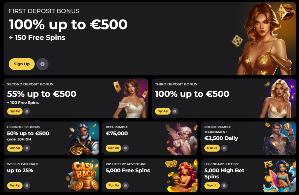 Vipzino Casino bonus screenshot
