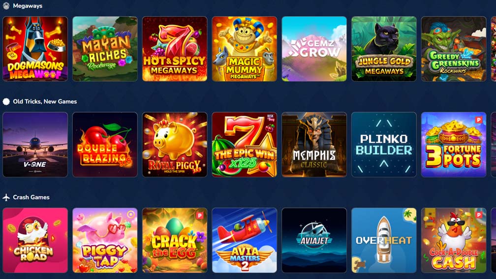 WagerLand Casino games screenshot