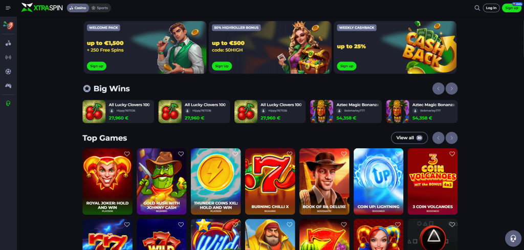 Xtraspin Casino screenshot